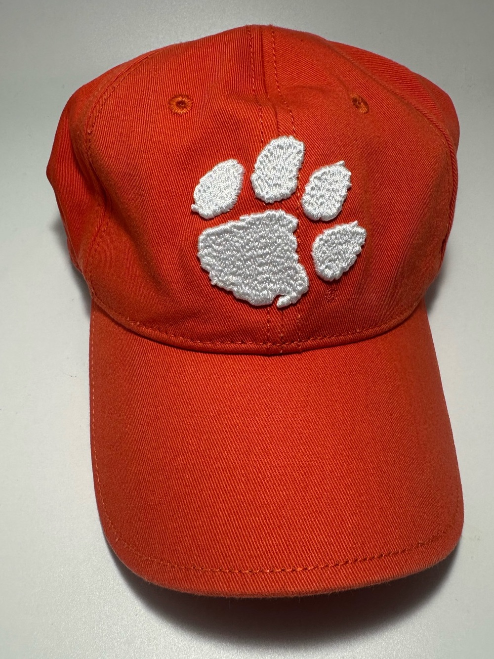 Clemson Orange Cap with White Embroidered Paw